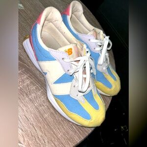 Pink, Yellow, Blue, & White New Balances